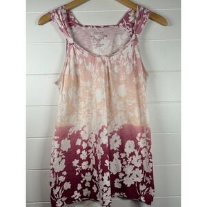 Sonoma Life + Style Tank Top Womens Medium Floral Ombre'‎